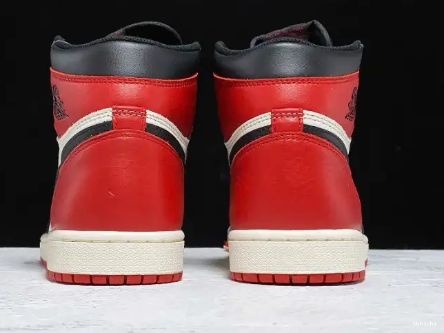 Cheap TB Air Toe High Jordan Retro OG 1 Bred 555088-610 0409